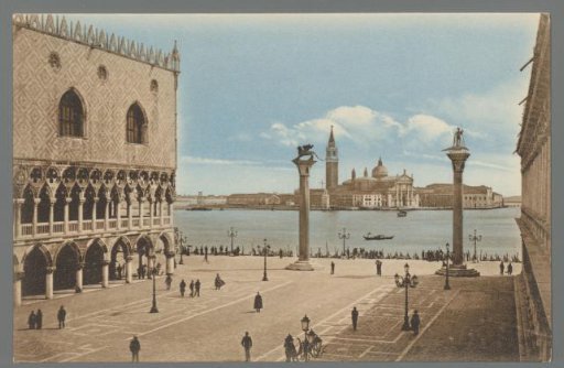 Venice. Piazzetta, the Two Columns, and the Island of S. Giorgio