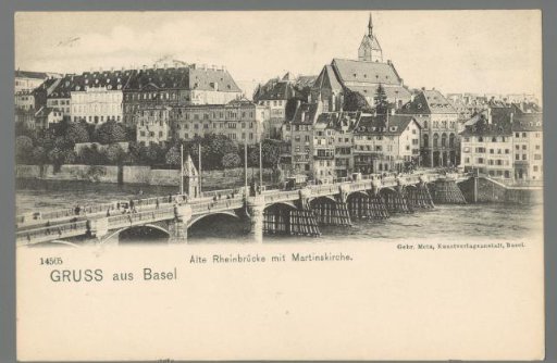 Old Rhine Bridge with the Martin's Church