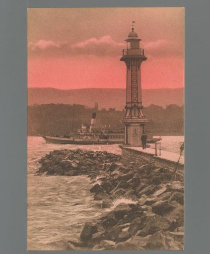 Geneva. Lighthouse of the Pâquis Jetty