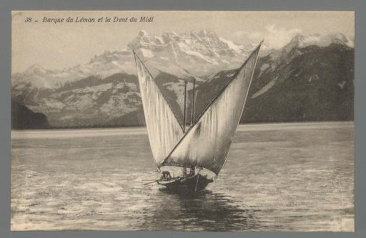 Boat of Lake Geneva and the Dent du Midi