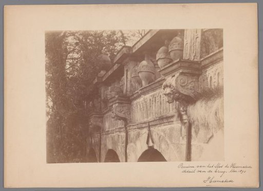 Detail of the bridge of the ruin of the castle at Heemstede