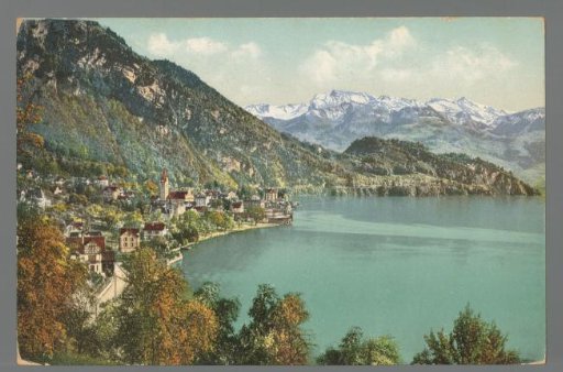 Vierwaldstättersee. Vitznau and the Alps