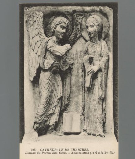 Cathedral of Chartres. Lintel of the South-West Portal. The Annunciation (1145-1180)