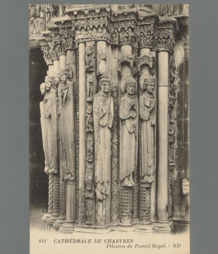 Cathedral of Chartres. Pilasters of the Royal Portal