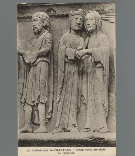 Chartres Cathedral - Royal Portal (12th Century). The Visitation