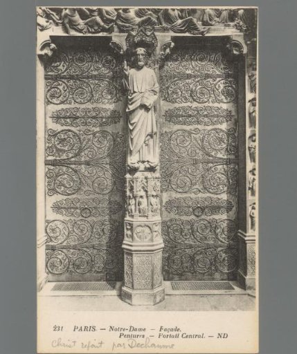Paris - Notre-Dame - Facade. Hinges - Central Portal