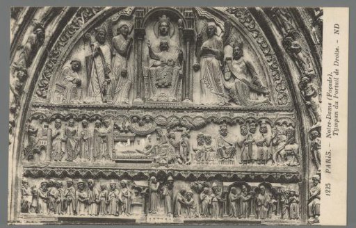 Paris - Notre-Dame (Facade). Tympanum of the right portal
