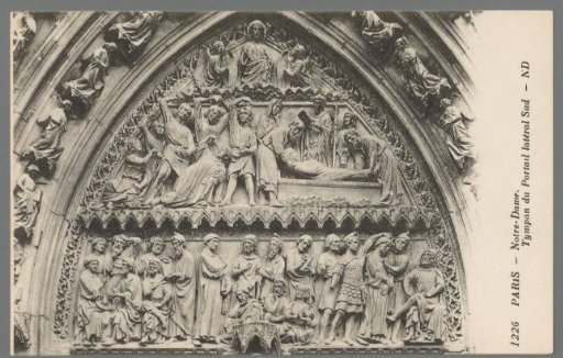 Paris - Notre-Dame. Tympanum of the south lateral portal