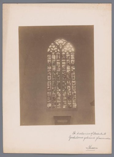 Painted window in the Oosterkerk at Hoorn