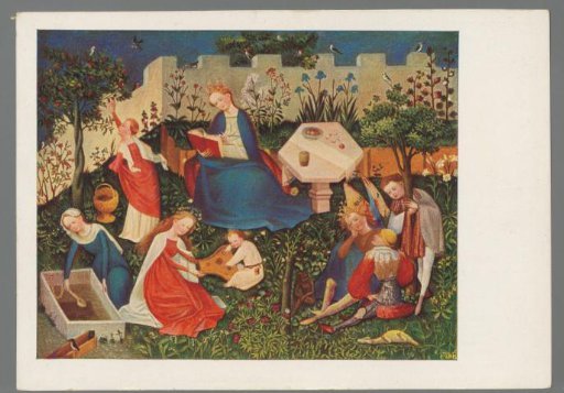 Upper Rhine Master around 1410, formerly known as the Middle Rhine Master. The Little Garden of Paradise. Städelsches Kunstinstitut Frankfurt a. M.