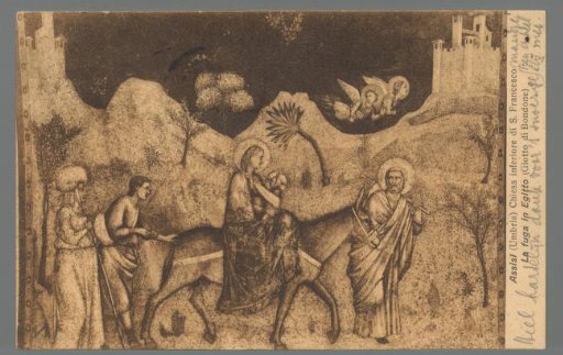 Assisi (Umbria). Lower Church of St. Francis. The Flight into Egypt (Giotto di Bondone)