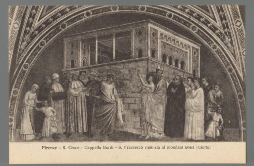 Florence - S. Croce - Cappella Bardi - St. Francis renouncing worldly goods (Giotto)