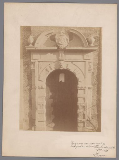 Entrance of the former Latin School on Kruisstraat 28 at Hoorn