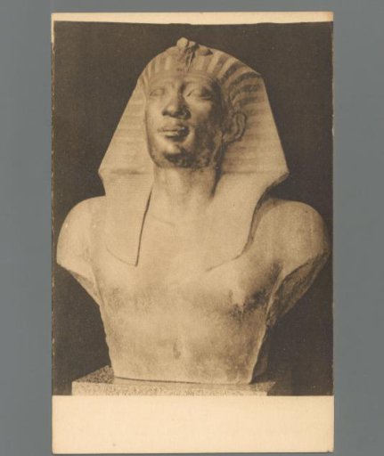 Florence - R. Museo Archeologico (Sezione Egiziana). Bust of a Pharaoh with a sphinx headdress, 25th Century BC
