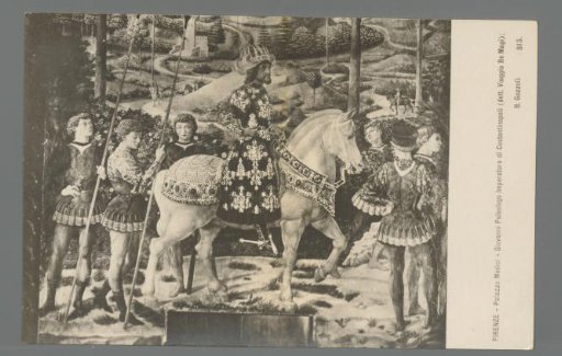 Florence - Palazzo Medici - Giovanni Paleologo, Emperor of Constantinople (detail from Journey of the Magi). B. Gozzoli