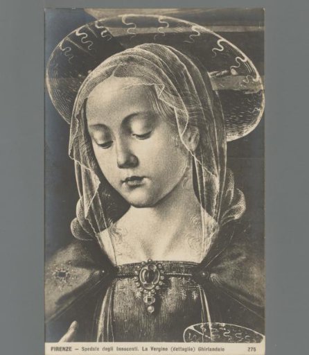 Florence - Spedale degli Innocenti. The Virgin (detail) Ghirlandaio