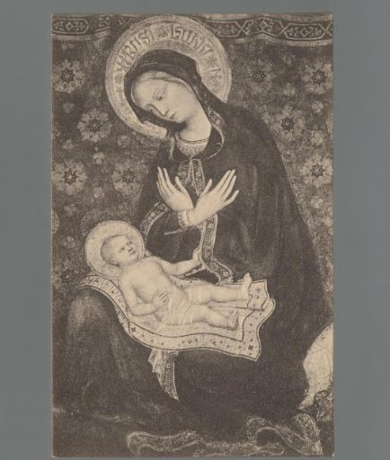 Pisa - Civic Museum. The Madonna Contemplating the Divine Son (Gentile da Fabriano)