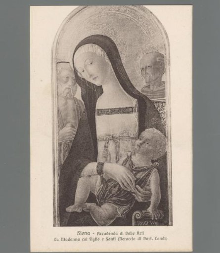 Siena - Academy of Fine Arts. The Madonna with Child and Saints (by Neroccio di Bart. Landi)