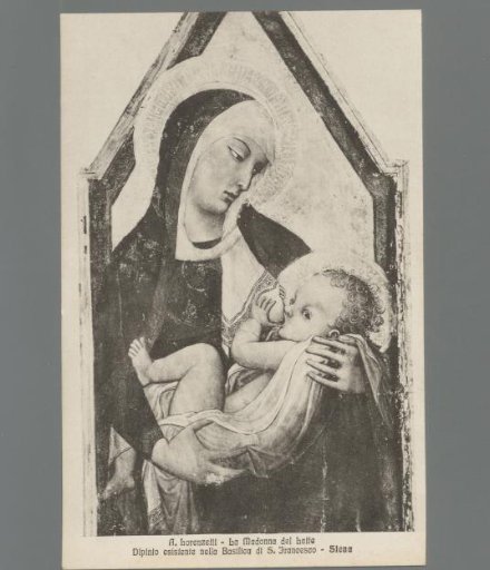 A. Lorenzetti - The Madonna of the Milk. Painting existing in the Basilica of S. Francesco - Siena
