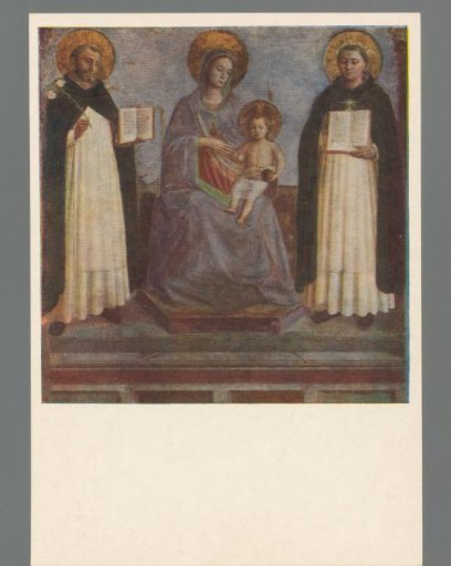 Fra Angelico da Fiesole. The Virgin and Child with Sts. Dominic and Thomas Aquinas / Fra Angelico da Fiesole. Madonna and Child with Sts. Dominic and Thomas Aquinas