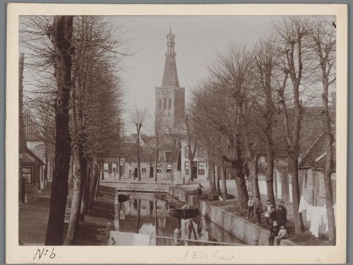 View of Medemblik with the tower of the Reformed Church