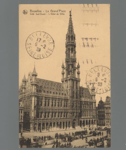 Brussels - The Grand Place. South-West Side: The Town Hall
