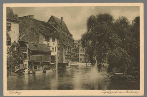 Nürnberg. Pegnitzpartie am Fischersteg