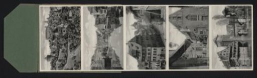 Leporelloalbum met stadsgezichten uit Neurenberg