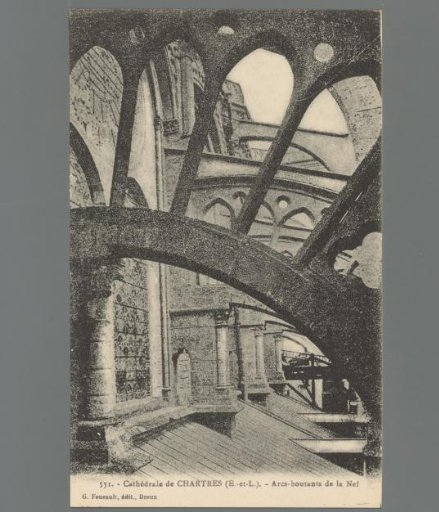 Cathedral of Chartres (E.-et-L.) - Flying Buttresses of the Nave