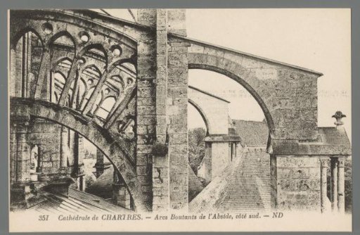 Cathedral of Chartres - Flying Buttresses of the Apse, South Side
