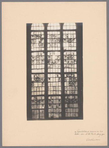 Painted window in the choir of the Great Church at Oosthuizen