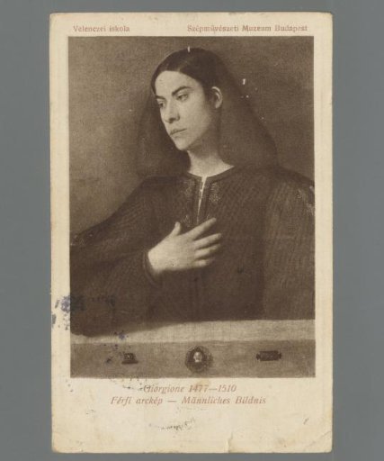Valencian School. Szépmüvészeti Muzeum Budapest. Giorgione 1477-1510. Male Portrait / Männliches Bildnis
