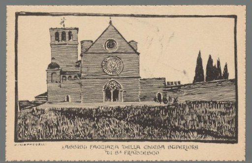 Assisi. Facade of the Upper Church of St. Francis