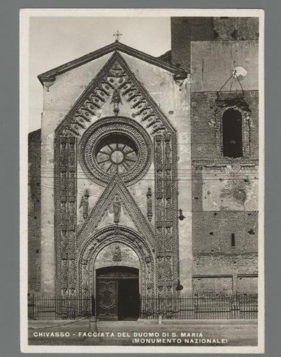 Chivasso. Facade of the Cathedral of S. Maria (national monument)