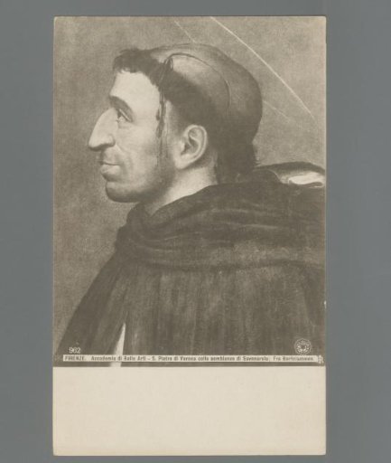 Florence. Academy of Fine Arts. St. Peter of Verona with the features of Savonarola. By Fra Bartolommeo