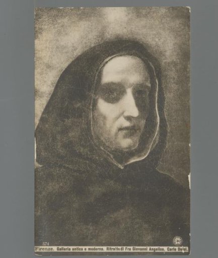 Florence. Ancient and Modern Gallery. Portrait of Fra Giovanni Angelico. By Carlo Dolci