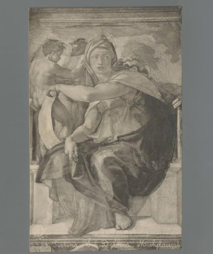 Sistine Chapel. The Delphic Sibyl. By Michelangelo