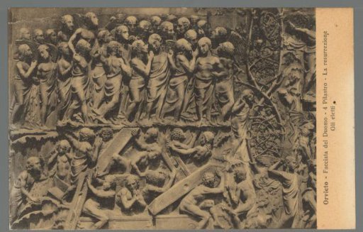 Orvieto. Facade of the Duomo. 4th pillar. The Resurrection. The Elect