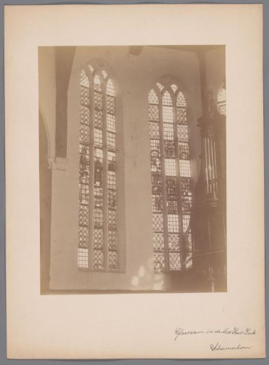 Painted window in the Great Church in Schermerhorn