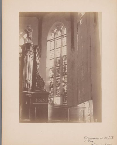 Painted window in the Great Church in Schermerhorn