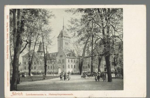 Zurich. Landesmuseum and Platzspitzpromenade