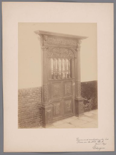 Door with frame in the Dutch Reformed Church at Schagen