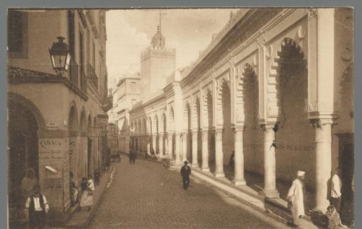 Algiers. Mosque Djemaa-el-Kebir. Rue de la Marine