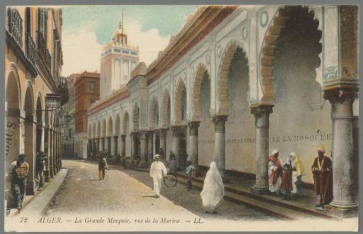Algiers. The Great Mosque, Rue de la Marine