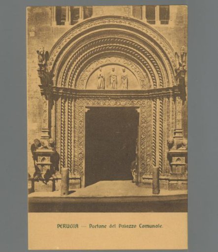 Perugia. Main door of the Town Hall