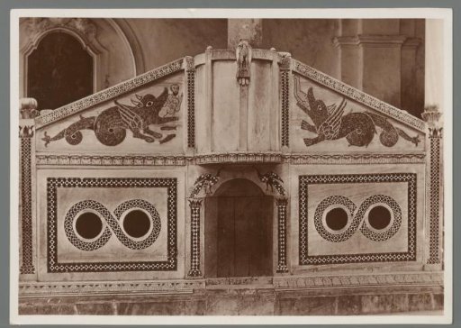 Ravello. Cathedral. Ancient Ambo with Jonah (12th century)