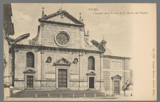 Rome. Facade of the Church of S. Maria del Popolo