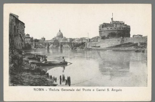 Rome. General View of the Bridge and Castel S. Angelo