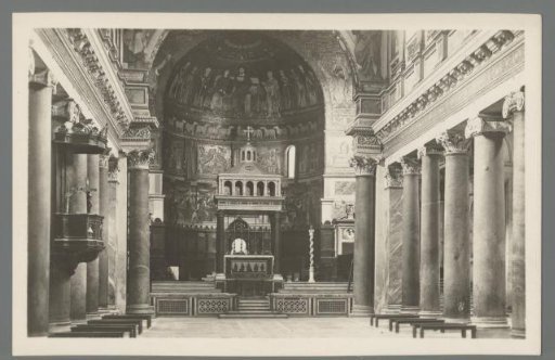 Rome. Interior of the Church of Santa Maria in Trastevere