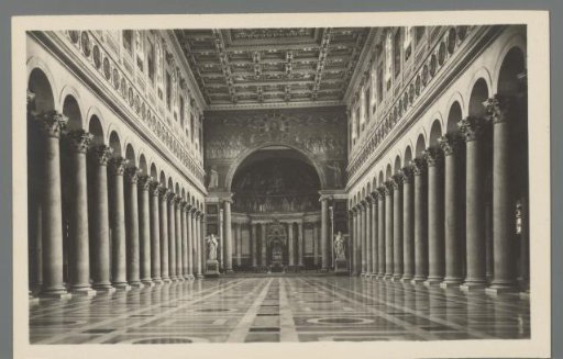 Rome. Interior of the Basilica of San Paolo